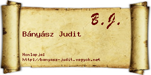 Bányász Judit névjegykártya